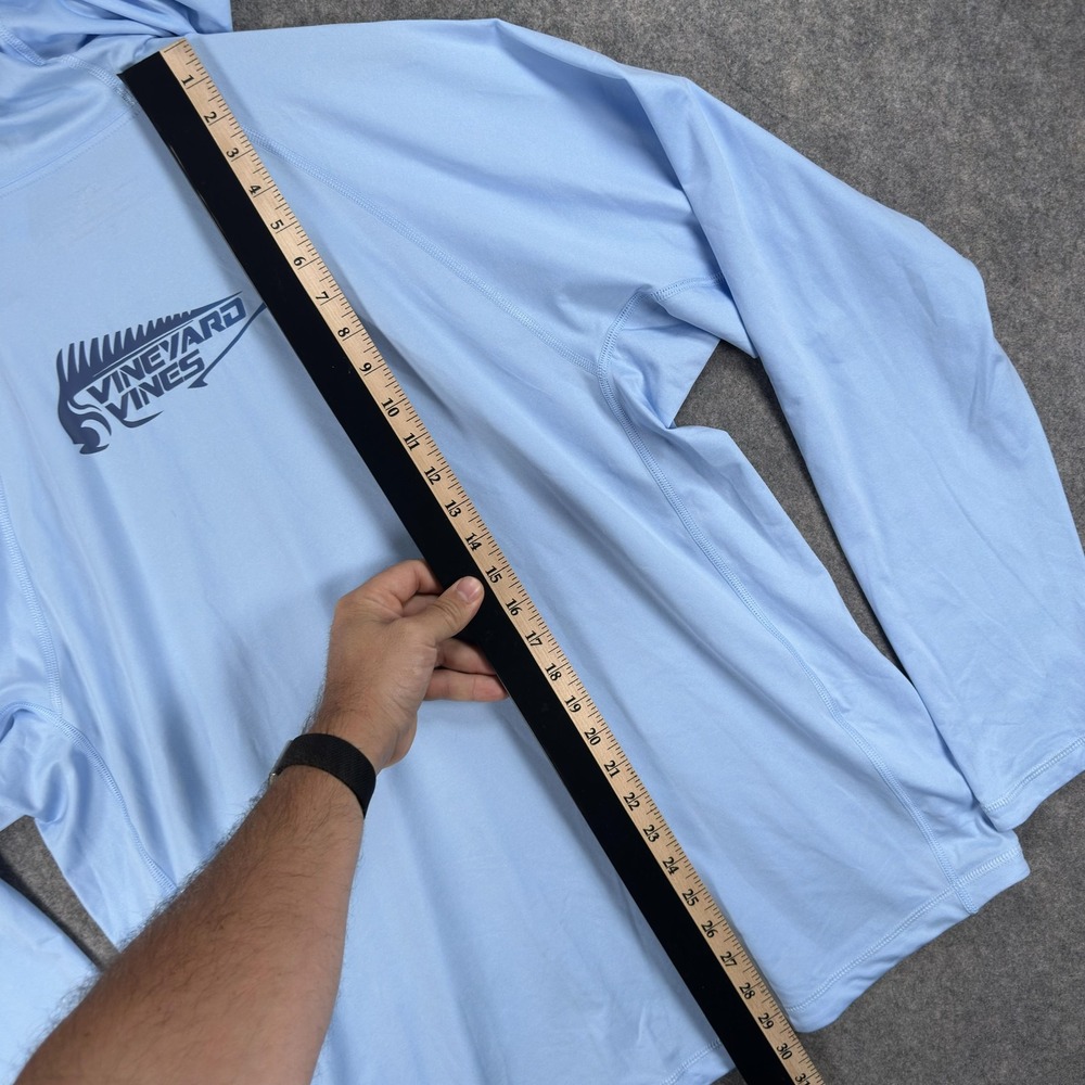 Vineyard Vines Performance Hoodie Shirt Mens Large Blue Mahi Fishing Graphic - Picture 14 of 16